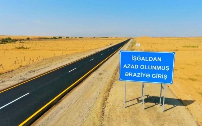 "Qarabağda 186 km yol bərpa edilib və yaxud yenidən qurulub"  
