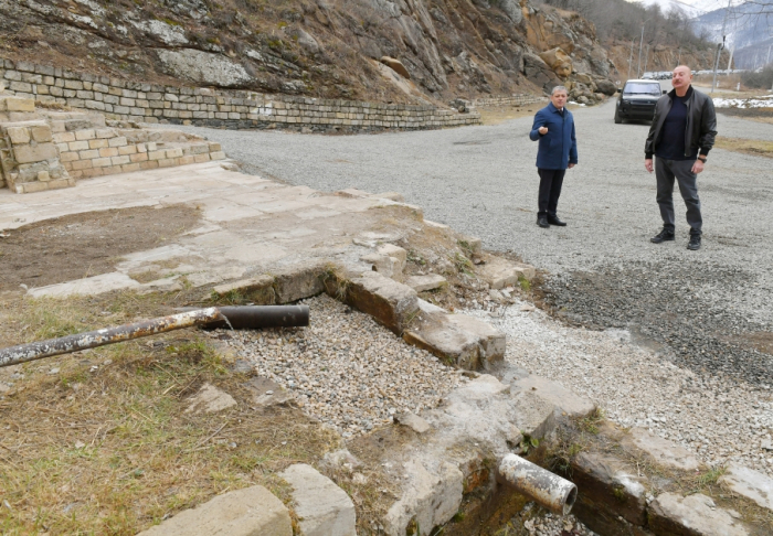  Le président Ilham Aliyev a visité la source Sakhsi à Choucha - Mise à Jour