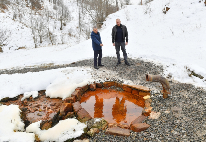  President Ilham Aliyev visits Turshsu Spring in Shusha district 