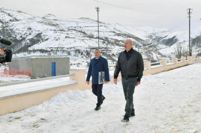  President Ilham Aliyev visits Turshsu settlement in Shusha district 