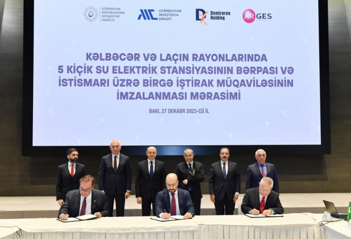   Agreement signed for restoration of 5 small hydropower plants in Azerbaijan