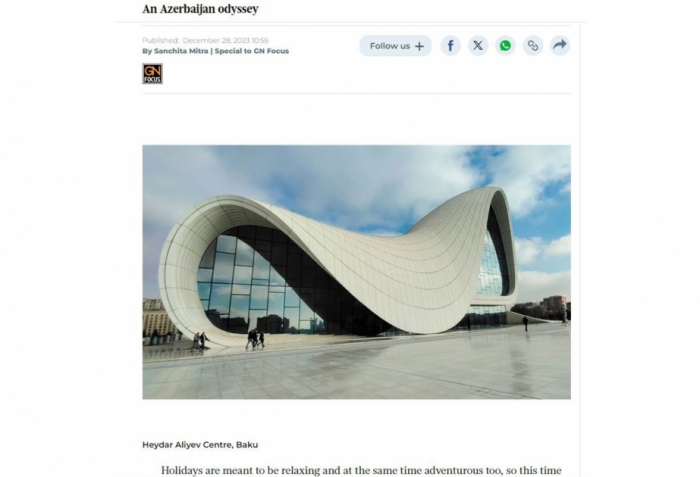 “Gulf News” publishes article about Azerbaijan’s landmarks