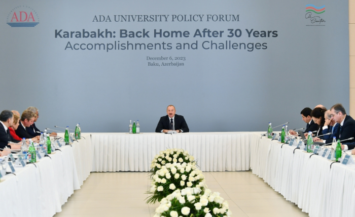 Ilham Aliyev attends Forum titled "Karabakh: Back Home After 30 Years. Accomplishments and Challenges"