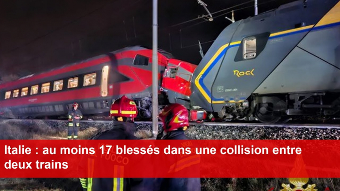 Au moins 17 blessés dans une collision entre deux trains en Italie