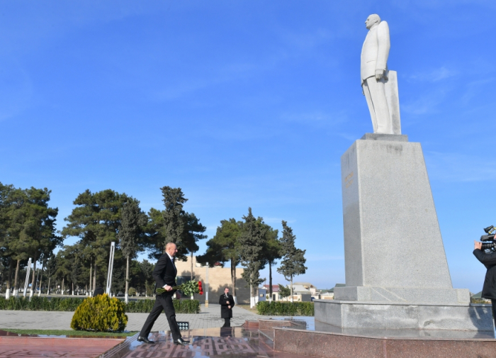  El Presidente Ilham Aliyev ha visitado el distrito de Neftchala 