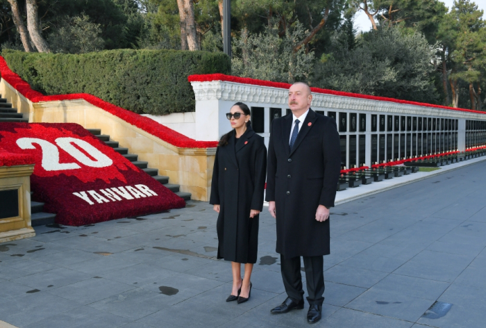  Tragédie du 20 Janvier: Ilham Aliyev et Mehriban Aliyeva visitent l’Allée des Martyrs - Mise à Jour