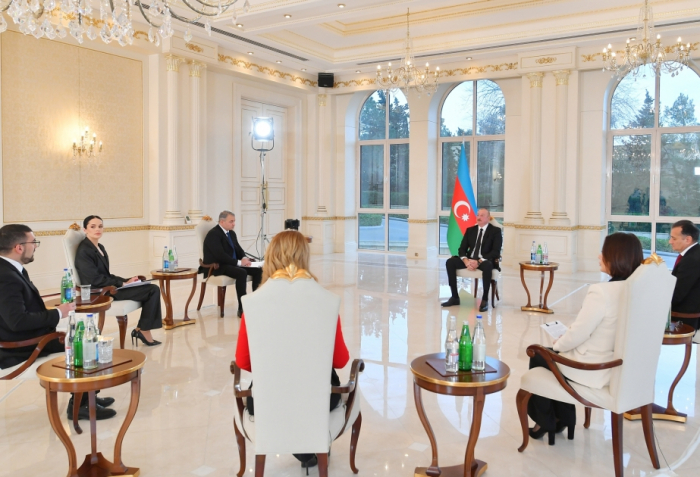  President Ilham Aliyev interviewed by local TV channels - UPDATED