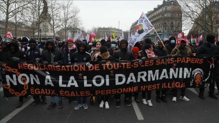   France’s controversial immigration law sparks massive protest in Paris  