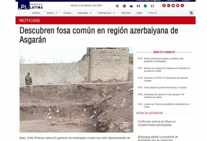   La Prensa cubana escribe sobre la fosa común descubierta recientemente en Asgarán  