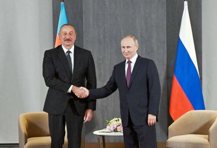   Russian President Putin congratulates Azerbaijani President Ilham Aliyev  