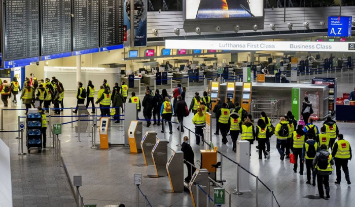 Strike by security staff at major German airports cancels hundreds of flights