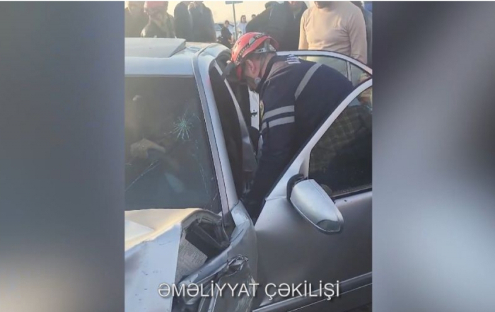 Yevlaxda ağır yol qəzası olub,    6 nəfər yaralanıb    