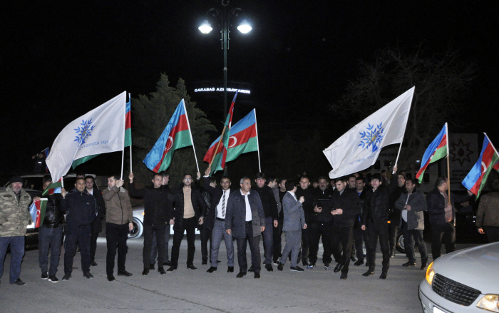  İlham Əliyevin qələbəsi Ağdamda da qeyd olundu -  Fotolar  