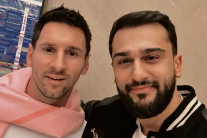    Azərbaycanlı müğənni Messi ilə görüşdü -    Foto      
