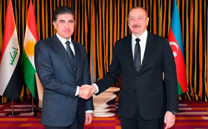   Präsident Aserbaidschans traf sich in München mit dem Leiter der Region Kurdistan-Irak  