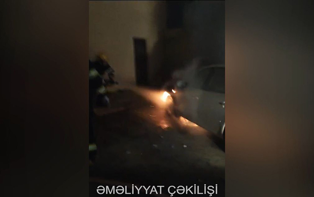    Sumqayıtda “HYUNDAI” yandı -    Video     
   