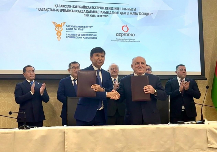   Absichtserklärung zwischen aserbaidschanischen und kasachischen Wirtschaftsverbänden unterzeichnet  