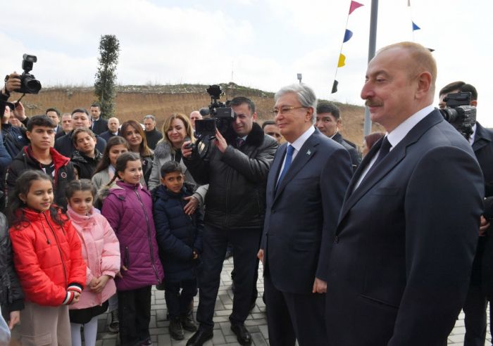  Prezidentlər Füzulidə Uşaq Yaradıcılıq Mərkəzinin açılışında iştirak ediblər -   FOTOLAR  - YENİLƏNİB  