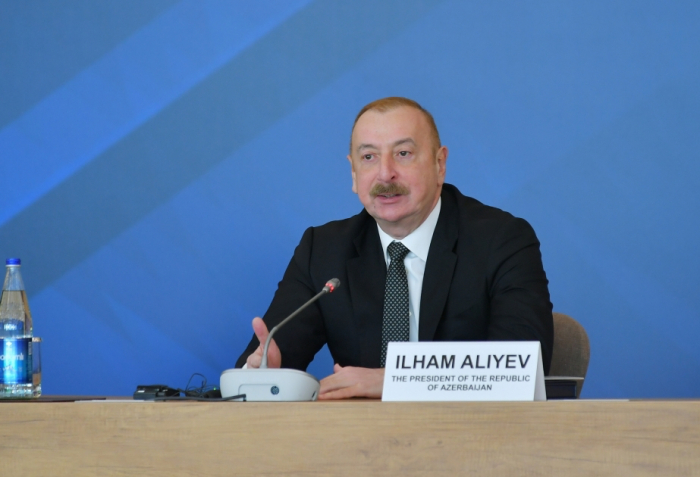   Azerbaijani President: We restored international law ourselves and we demonstrated strong political will and also our potential  