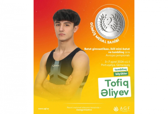    Azərbaycan gimnastı Avropa çempionatında gümüş medal qazanıb  
   