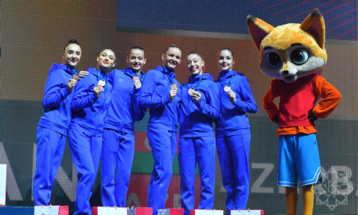 Azerbaijan claim bronze in Group 5 Hoops event at Rhythmic Gymnastics World Cup
