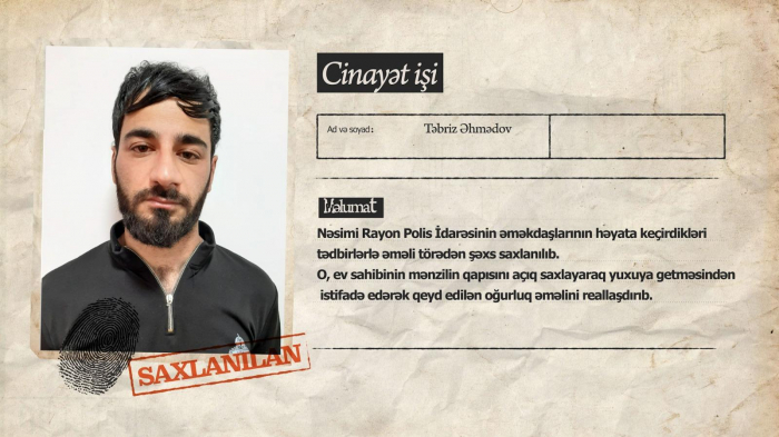    Qapısı açıq qalan evdən 18500 manat oğurladı -    Foto        
