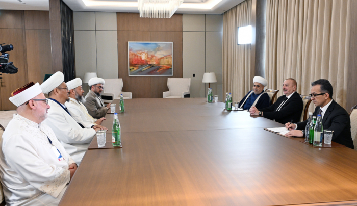  Ilham Aliyev a reçu une délégation de dirigeants religieux des Etats membres et observateurs de l’Organisation des Etats turciques 