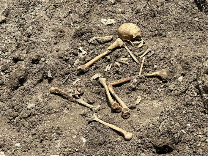 Fragmente menschlicher Knochen wurden im aserbaidschanischen Dorf Malibeyli gefunden