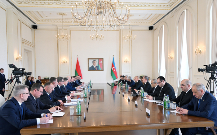 Expanded meeting between President Ilham Aliyev, President Aleksandr Lukashenko kicks off