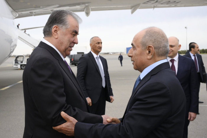 President of Tajikistan Emomali Rahmon arrives in Azerbaijan for state visit