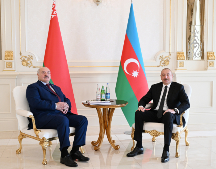  Presidents of Azerbaijan and Belarus hold one-on-one meeting  