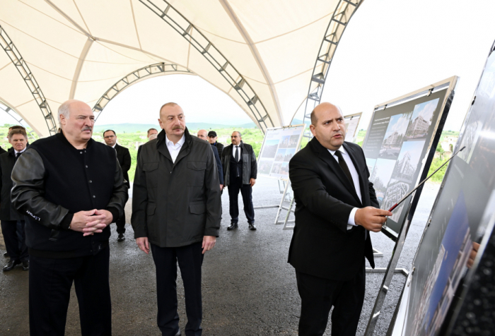  Presidents of Azerbaijan and Belarus review Fuzuli city