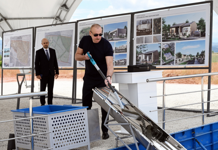  President Ilham Aliyev lays foundation stone for several villages in Jabrayil district 
