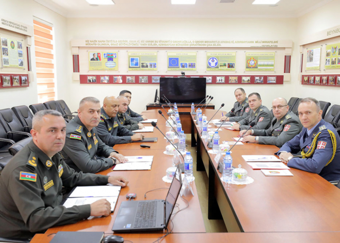 Azerbaijani, Serbian military delegations discuss humanitarian mine clearance 