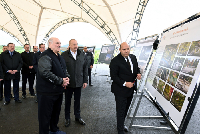   Los Presidentes de Azerbaiyán y Bielorrusia visitaron las zonas devastadas de la ciudad de Fuzuli y revisaron el plan maestro de la ciudad  