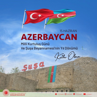  El Ministerio de Asuntos Exteriores de Türkiye felicita a Azerbaiyán en el Día de la Salvación Nacional 