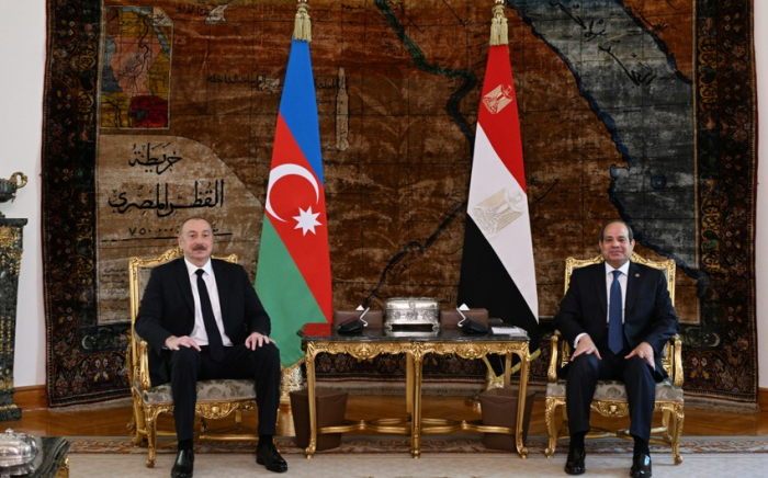   Präsidenten Aserbaidschans und Ägyptens hatten ein Einzelgespräch  