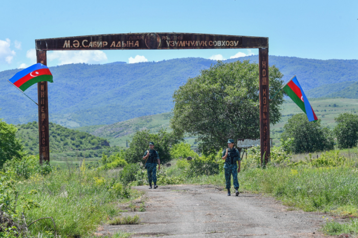   La protección de las fronteras estatales en Baganis Ayrim, Ashagi Askipara, Kheyrimli, Gizilgajili se lleva a cabo a alto nivel  