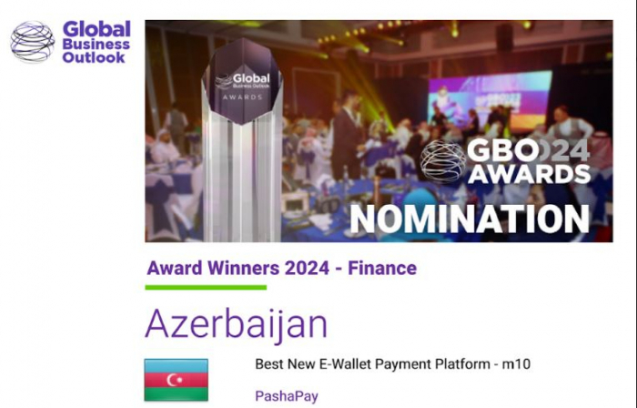 M10 “Best New E-Wallet Payment Platform – m10 – Azerbaijan 2024” seçilib  
