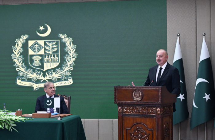 President Ilham Aliyev and Prime Minister Muhammad Shehbaz Sharif made press statements - UPDATED