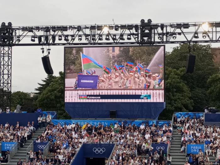 Azerbaijani delegation takes part in parade at opening of Olympics in Paris