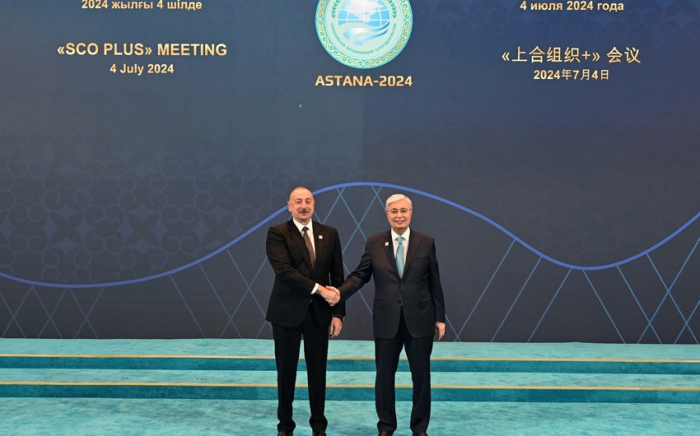  Ilham Aliyev asistió a la reunión celebrada en formato "SCO plus" en Astaná 