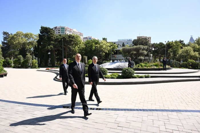 President Ilham Aliyev attends opening ceremony of newly renovated Narimanov Park