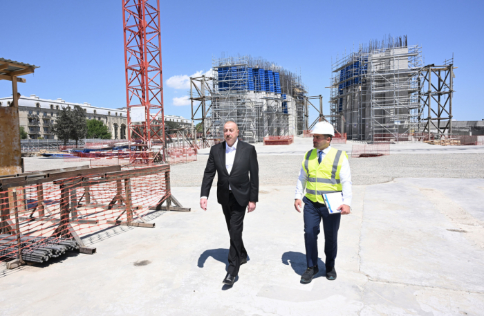   President Ilham Aliyev inspects progress of Victory Park construction in Baku  