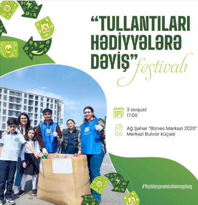   “Tullantıları hədiyyələrə dəyiş” festivalı keçiriləcək   