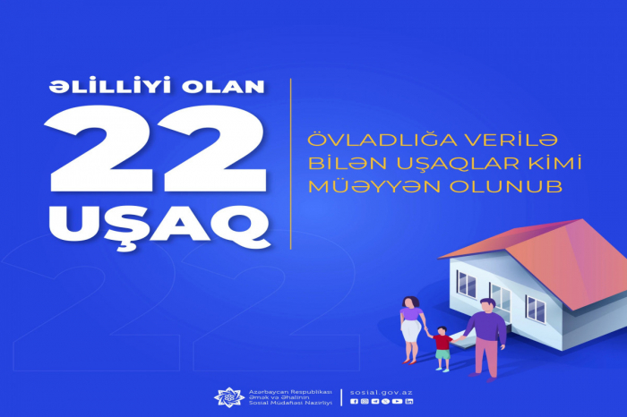    Əlilliyi olan 22 uşaq övladlığa verilə bilər   