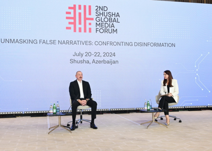  President Ilham Aliyev addresses 2nd Global Media Forum in Shusha-  VIDEO