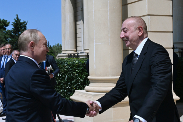  Cérémonie d’accueil officiel du président russe Vladimir Poutine à Bakou -  Photos  