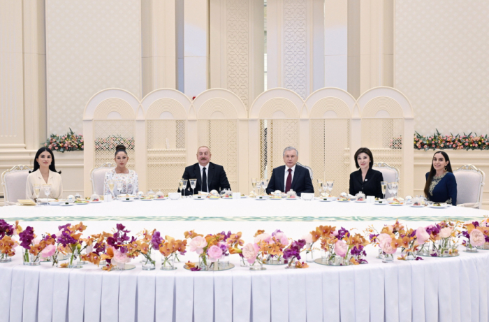 State reception in honor of President Ilham Aliyev and First Lady Mehriban Aliyeva held in Tashkent