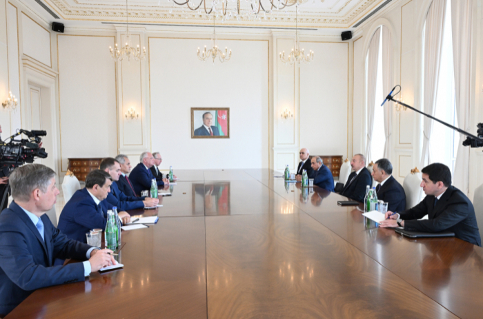  Presidente Ilham Aliyev recibe al secretario del Consejo de Seguridad de la Federación de Rusia 